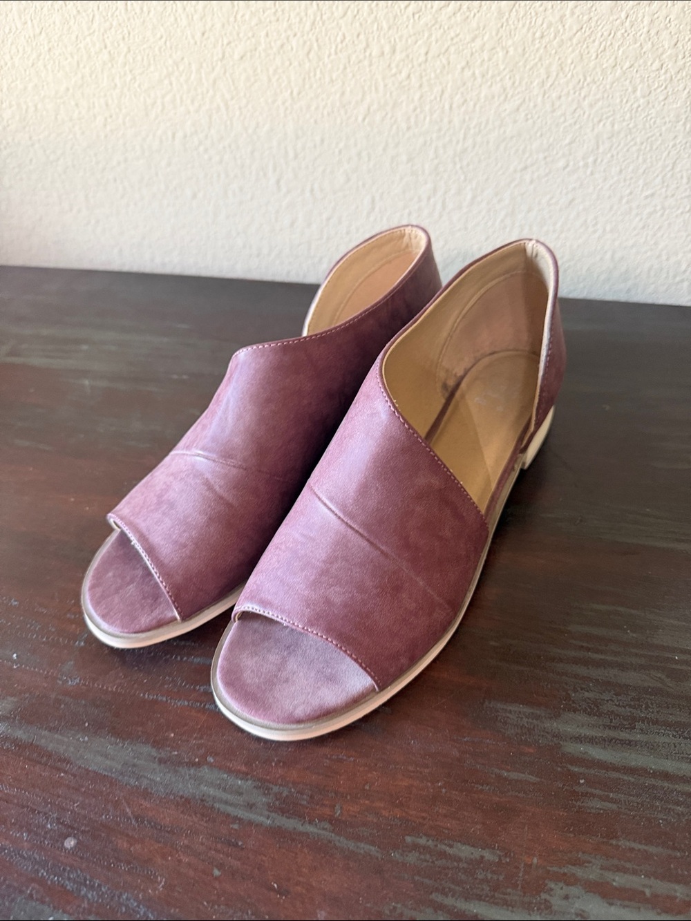 JG Women's Open-Toe Slip-On Sandals in Plum
